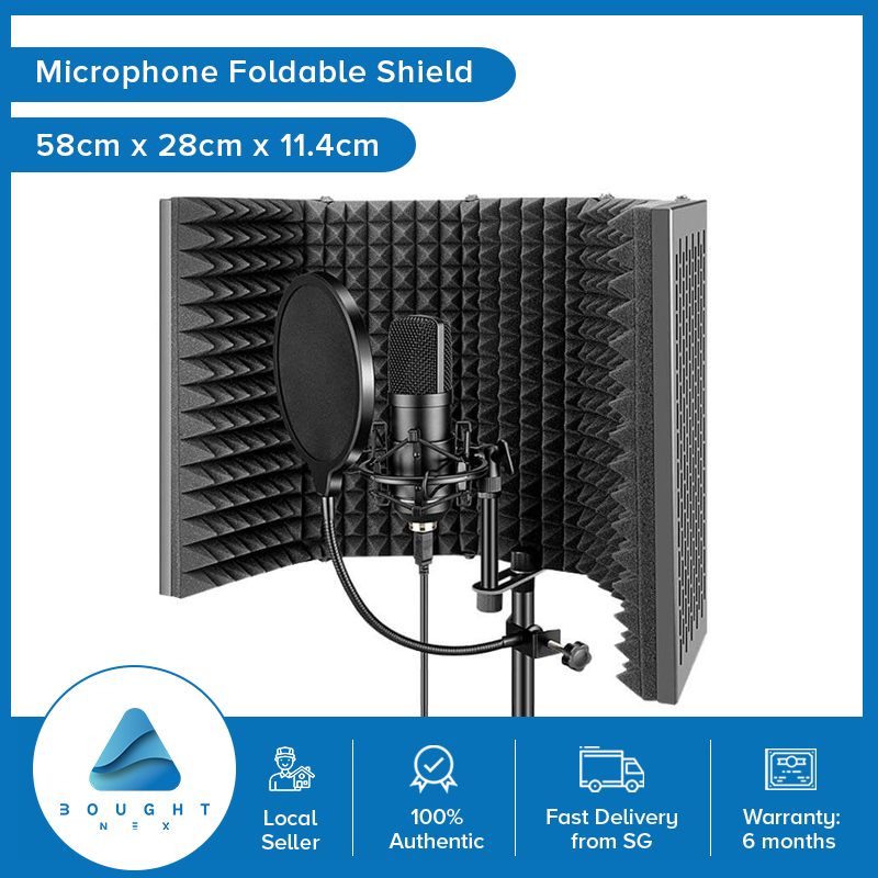 Mic Foam Foldable Adjustable Sound Absorbing Vocal Recording Singing Panel Portable Acoustic Isolation Microphone Shield
