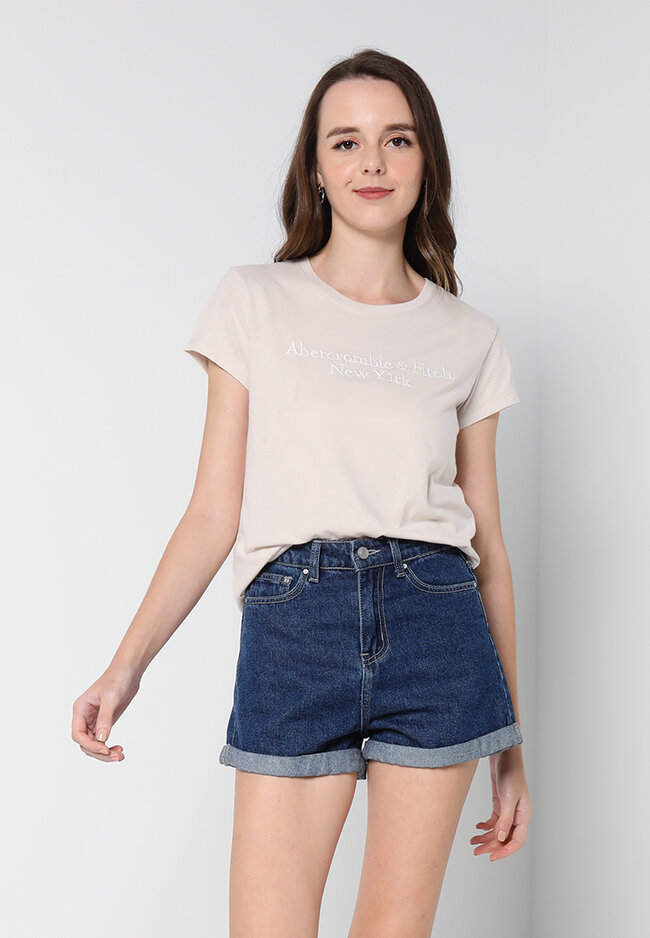 Abercrombie & Fitch Embroidered Logo Tee (Female)