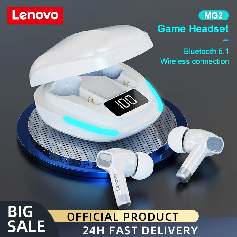 Lenovo GM2 TWS Gaming Earphone New Wireless Buletooth Headphone With Noise Reduction Dual Mode Headset For E-Sports Music