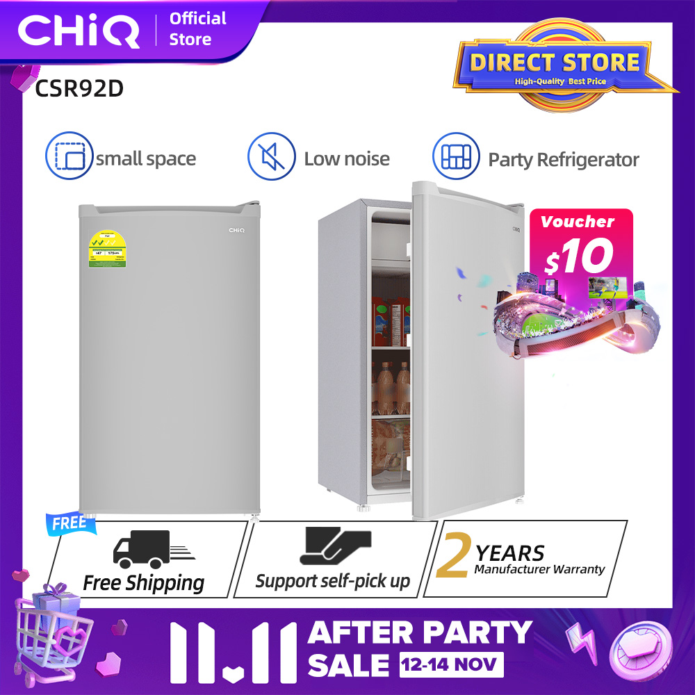 CHiQ 90L Refrigerator Frezzer Mini Bar Fridge Low Noise Less Power Consumption2 Years Warranty CSR92D