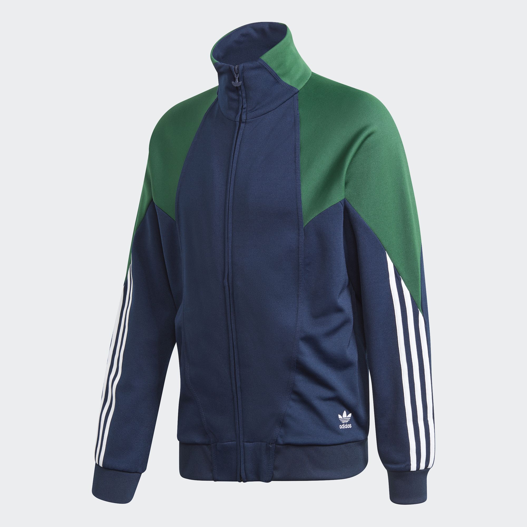 adidas ORIGINALS Big Trefoil Abstract Polyester Track Top Men Blue GE6235