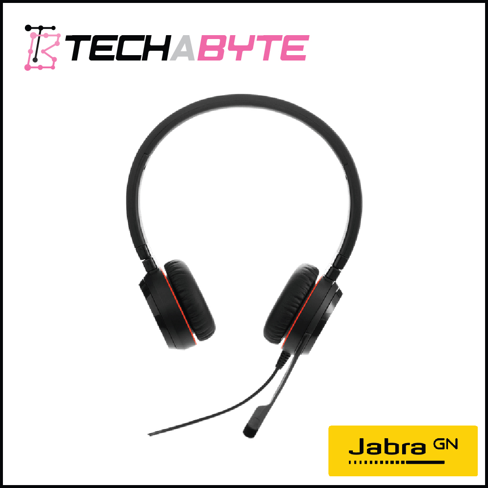 Jabra Evolve 20 SE Stereo MS USB-C Wired Headset With Leatherette Cushion
