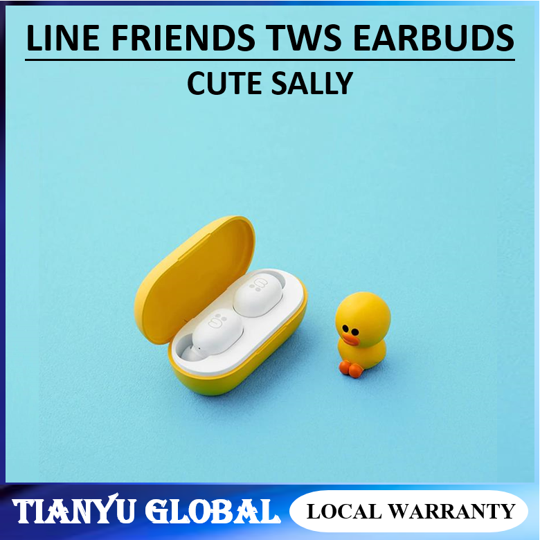 【SG READY STOCK】 LINE FRIENDS Earbuds TWS Bluetooth Wireless Earphones IPX 5 Waterproof LinePods