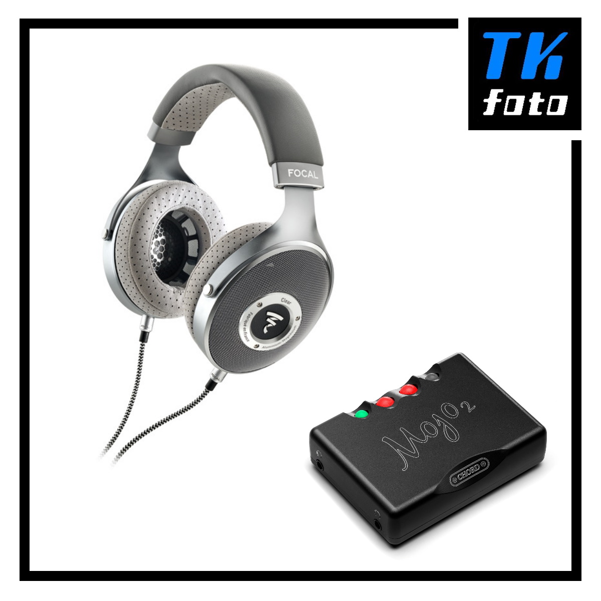 Focal Clear Open-back Headphones + Chord Electronics Mojo 2 Portable DAC/Headphone Amplifier Bundle