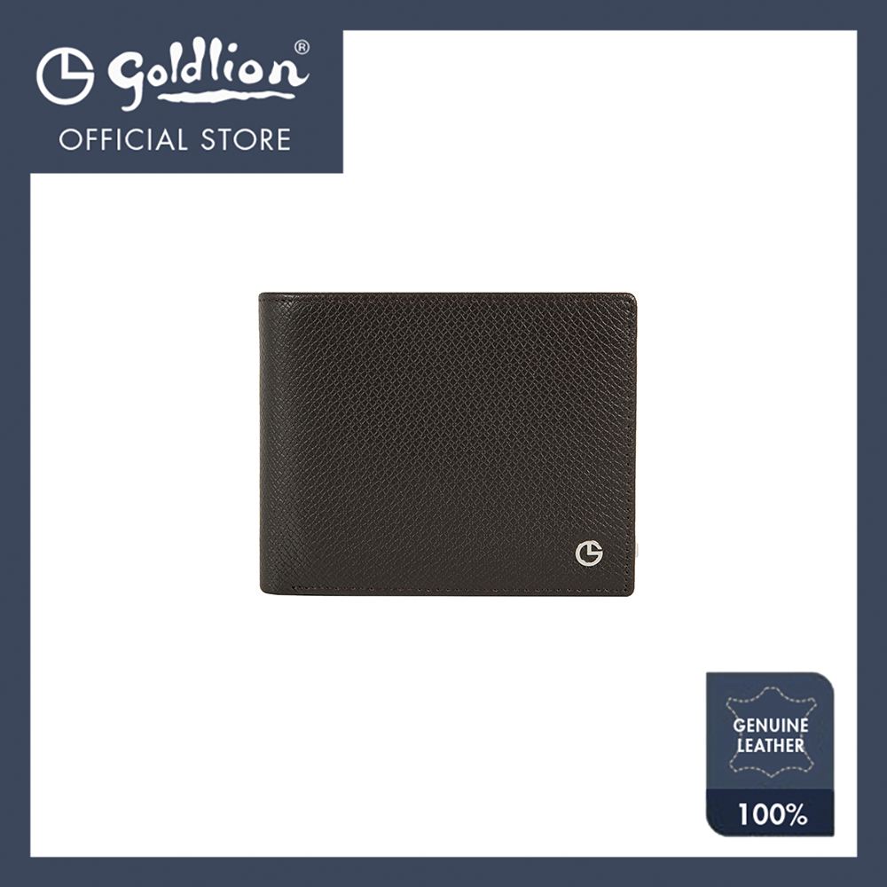 Goldlion Men Genuine Leather Wallet (4 Cards Slot, Coin Pouch)